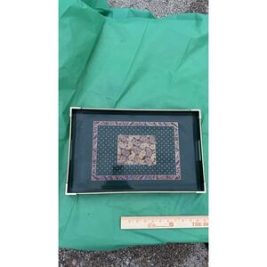 Otagiri Japan Lacquer Serving Tray MarAnn Baker Paisley‎ 20"